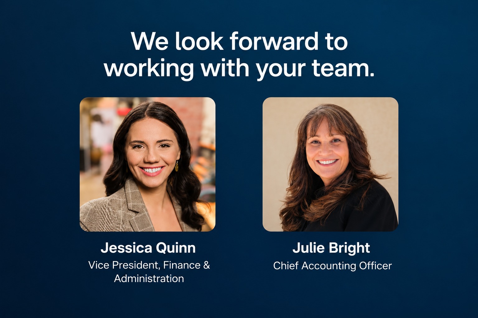 Obie Companies leadership, Jessica Quinn and Julie Bright.